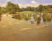 The Lake for Miniature Yachts aka Central Park - 威廉·梅里特·查斯